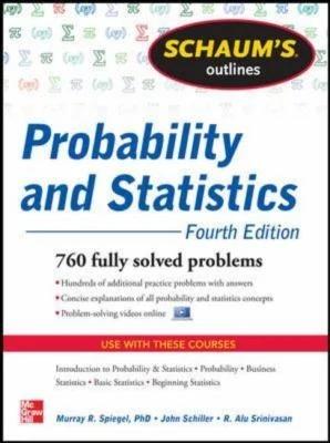 Schaum's Outline of Probability and Statistics, 4th Edition (English, John J. Schiller)