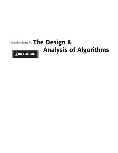 Introduction to the Design and Analysis of Algorithms (English, Anany Levitin)