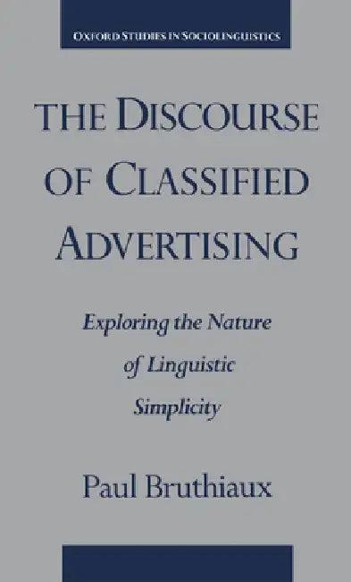 The Discourse of Classified Advertising (English, Paul Bruthiaux)