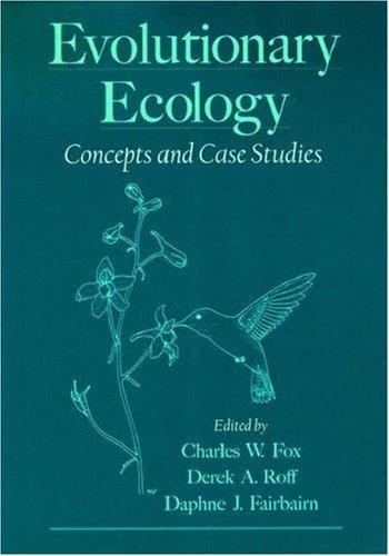 Evolutionary Ecology (English, Charles W. Fox | Derek Roff | Daphne J. Fairbairn)