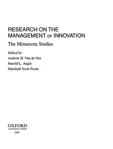 Research on the Management of Innovation (English, Andrew H. Van de Ven | Andrew H. Van de Ven | Harold L. Angle)