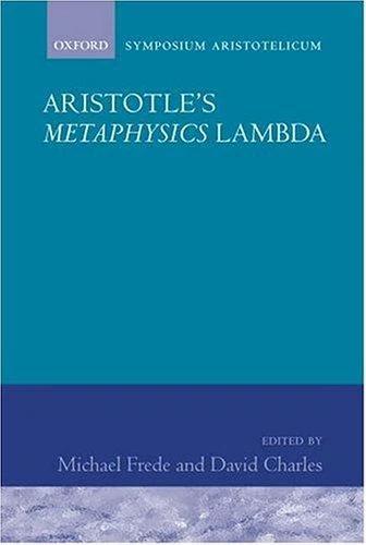 Aritotle's Metaphysics Lambda (English, Michael Frede | David Charles)