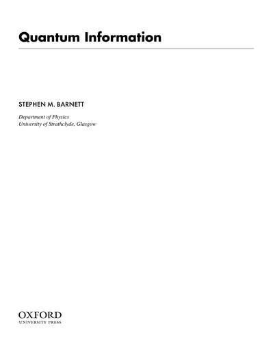 Quantum Information Omsp P (English, Barnett)