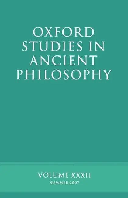Oxford Studies in Ancient Philosophy XXXII (English, David Sedley)