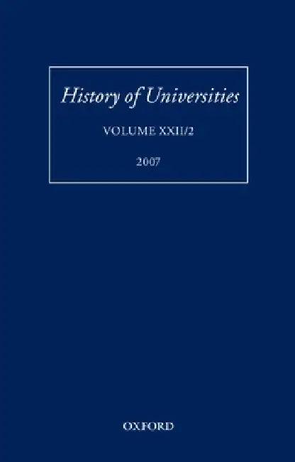 History of Universities (English, Mordechai Feingold)