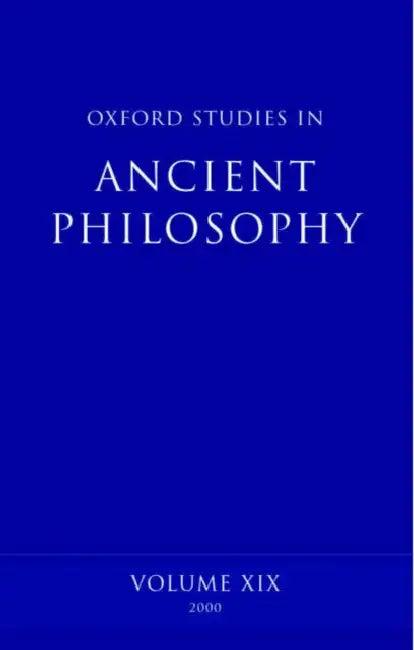 Oxford Studies in Ancient Philosophy (English, David N. Sedley)