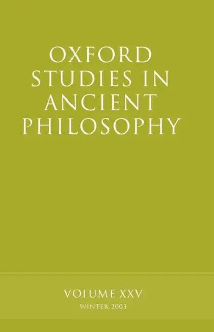 Oxford Studies in Ancient Philosophy (English, David N. Sedley)