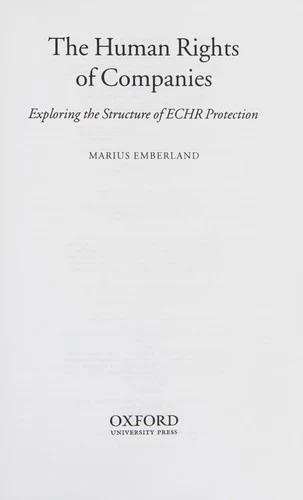 The Human Rights of Companies (English, Marius Emberland)