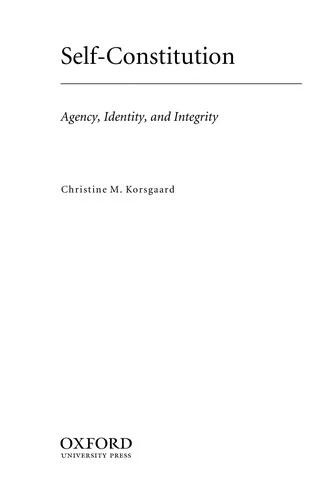 Self-Constitution (English, Christine M. Korsgaard)