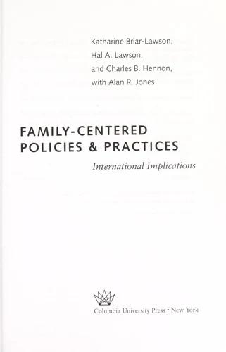 Family-Centered Policies and Practices (English, Katharine Briar-Lawson | Hal Lawson | Charles Hennon)