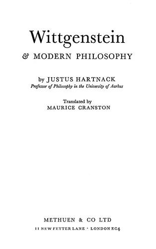 Wittgenstein and Modern Philosophy (English, Justus Hartnack)