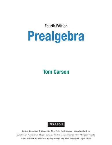 Prealgebra (English, Tom Carson)