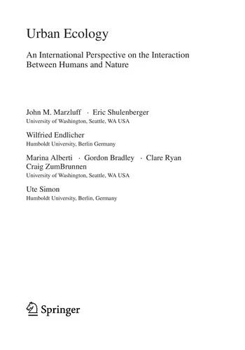 Urban Ecology (English, Eric Shulenberger | John Marzluff | Wilfried Endlicher)
