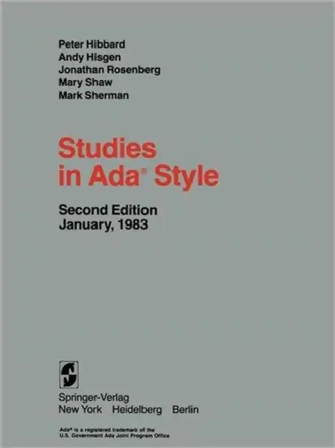 Studies in Ada(r) Style (English, P. Hibbard | A. Hisgen | J. Rosenberg)