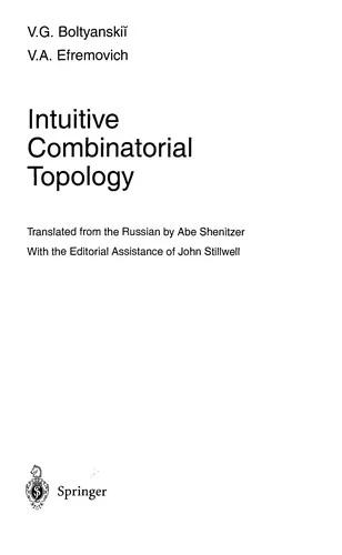 Intuitive Combinatorial Topology (English, V. G. Boltyanskii | J. Stillwell | A. Shenitzer)