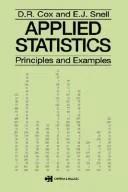 Applied Statistics - Principles and Examples (English, D. R. Cox)