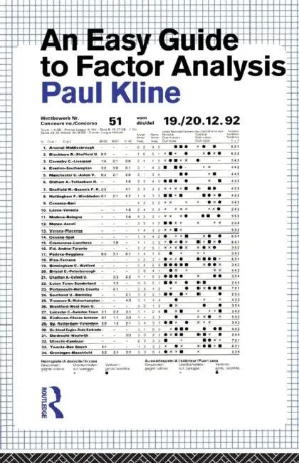 An Easy Guide to Factor Analysis (English, Paul Kline)