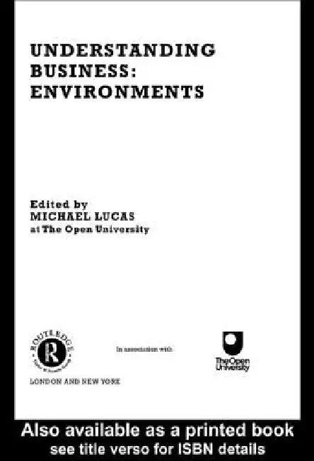 Understanding Business Environments (English, Michael Lucas)