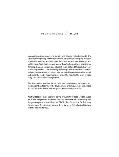 Programming.Architecture (English, Paul Coates)