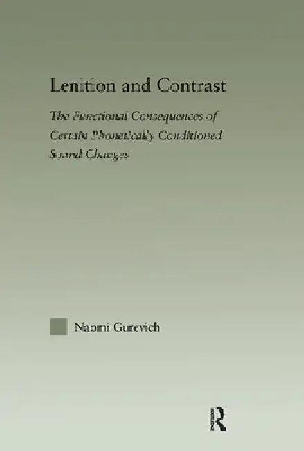 Lenition and Contrast (English, Naomi Gurevich)