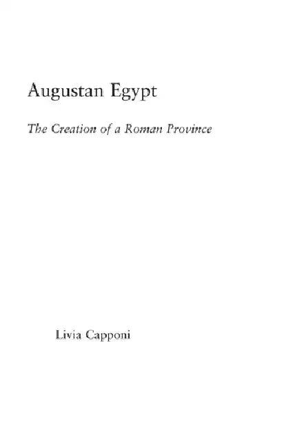 Augustan Egypt (English, Capponi Livia)