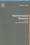 Mathematical Elasticity (English, Philippe G. Ciarlet)