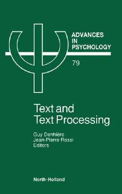 Advances in Psychology V79 (English, G. Denhiere G. | Denhiere G.)