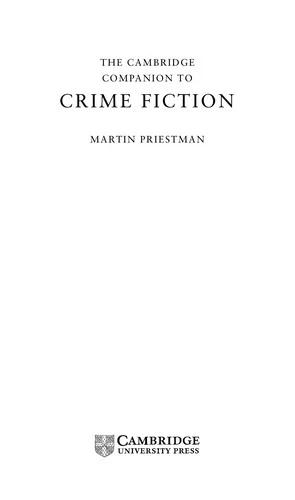 The Cambridge Companion to Crime Fiction (English, Martin Priestman)