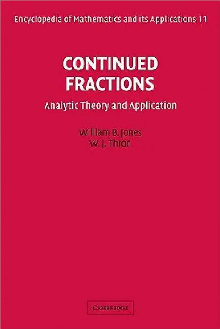 Continued Fractions (English, Jr. Jones William B. | W. J. Thron)