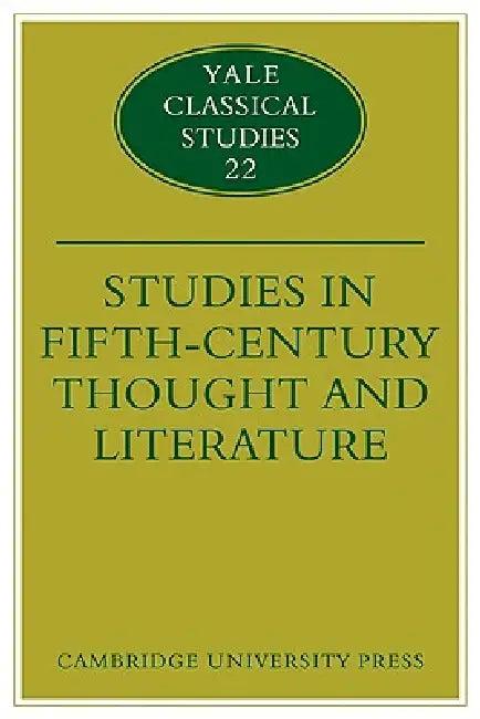 Studies in Fifth Century Thought and Literature (English, Adam Parry | Parry Adam)
