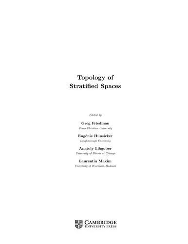 Topology of Stratified Spaces (English, Greg Friedman | Eugenie Hunsicker | Anatoly Libgober)