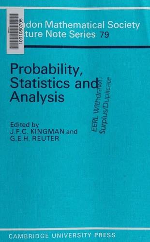 Probability, Statistics and Analysis (English, J. F. C. Kingman | G. E. H. Reuter | N. J. Hitchin)