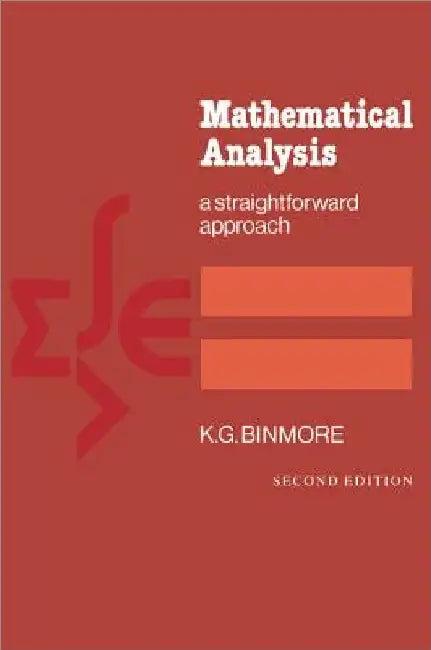 Mathematical Analysis (English, K. G. Binmore | Binmore K. G.)