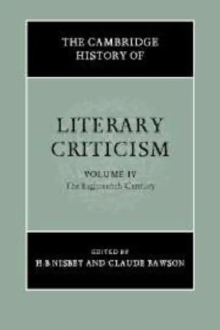 The Cambridge History of Literary Criticism (English, H. B. Nisbet | Claude Rawson)