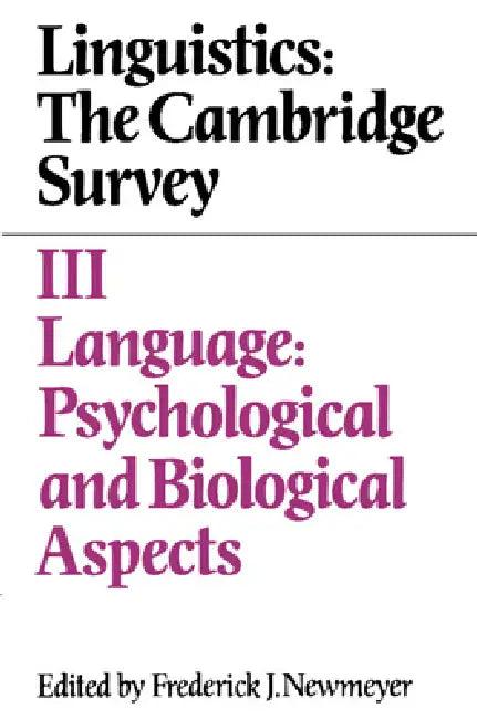 Linguistics (English, Frederick J. Newmeyer)