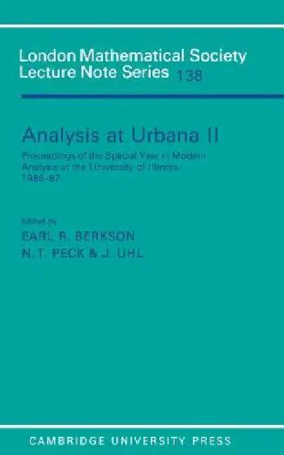 Analysis at Urbana Vol 2 (English, E. Berkson | J. Uhl | T. Peck)