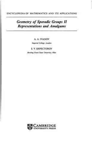 Geometry of Sporadic Groups (English, A. A. Ivanov)