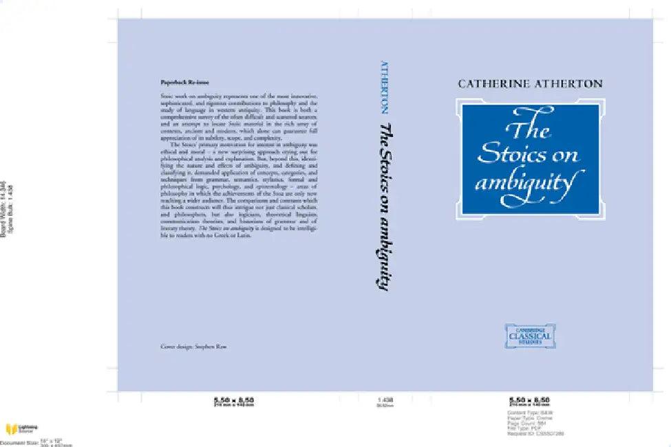 The Stoics on Ambiguity (English, Catherine Atherton)