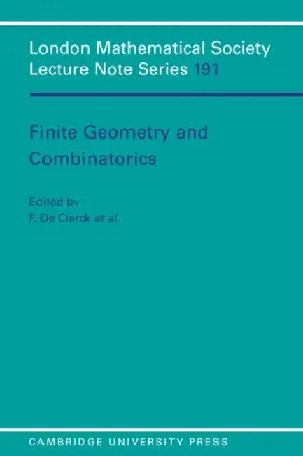 Finite Geometry and Combinatorics (English, F. De Clerck | J. Hirschfeld | F. Clerck)