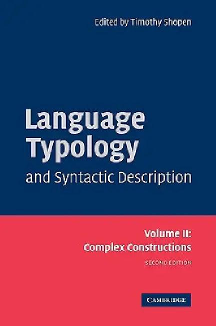 Language Typology and Syntactic Description (English, Timothy Shopen)