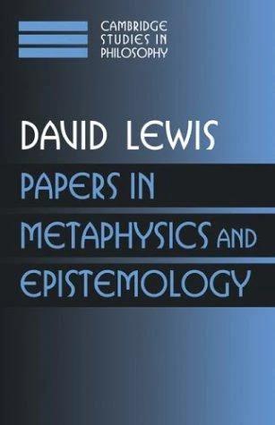 Papers in Metaphysics and Epistemology (English, David Lewis | Lewis Ma David | Ernest Sosa)