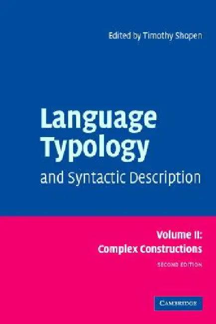 Language Typology and Syntactic Description (English, Timothy Shopen)