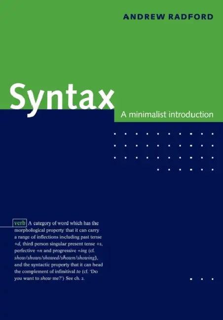 Syntax (English, Andrew Radford)