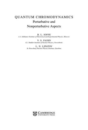 Quantum Chromodynamics (English, B. L. Ioffe | V. S. Fadin | L. N. Lipatov)