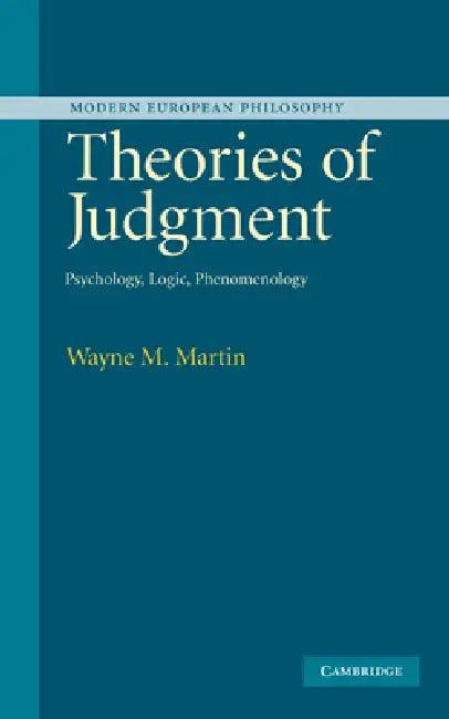 Theories of Judgment (English, Wayne Martin | Robert B. Pippin)
