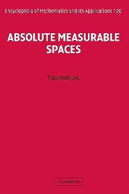 Absolute Measurable Spaces (English, Togo Nishiura)