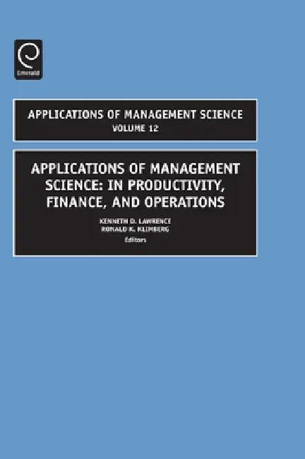 In Productivity, Finance, and Operations (English, Kenneth D. Lawrence | Ronald K. Klimberg)