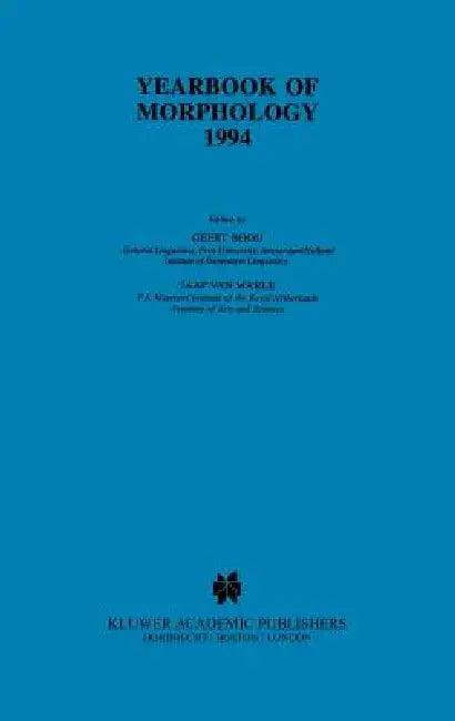 Yearbook of Morphology 1994 (English, Geert Booij | Jaap Van Marle)
