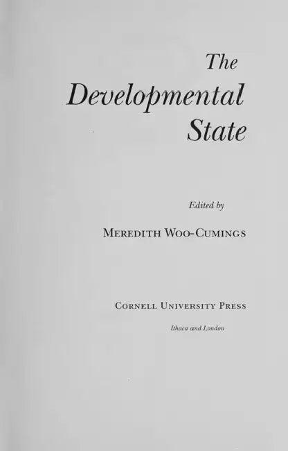 The Developmental State (English, Meredith Woo-Cumings)