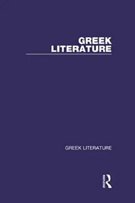 Greek Literature (English, Nagy Gregory)